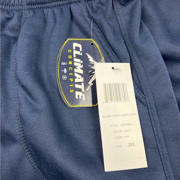 Climate Concepts Men’s Fleece Cargo  Sweatpants - Picture 10 of 10